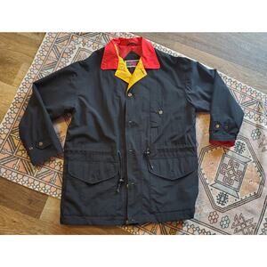 Vintage Andy Johns Black Red Yellow Nylon Jacket M